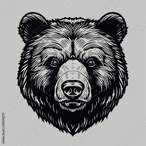 head of a bear vector