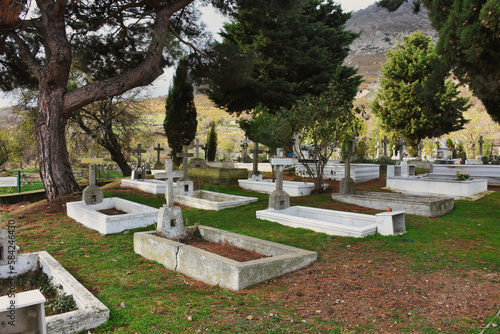 Ancient Greek Orthodox Cemetery, Dramatic death themed religious background