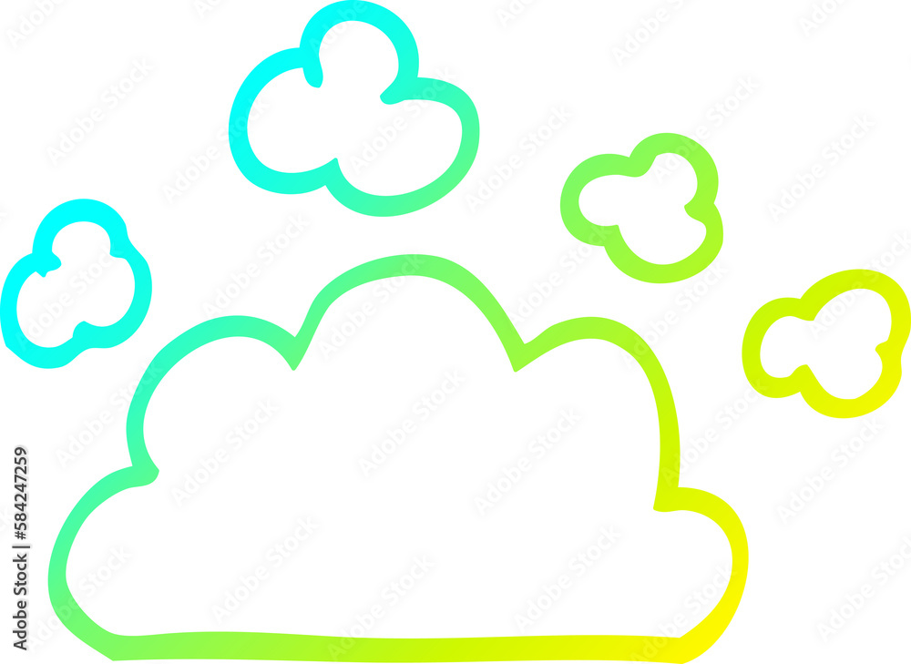 cold gradient line drawing cartoon weather cloud cold gradient line drawing cartoon weather cloud