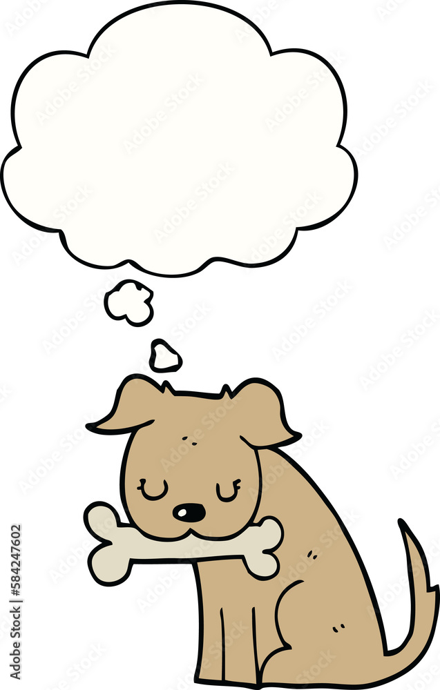 cartoon dog and thought bubble cartoon dog and thought bubble
