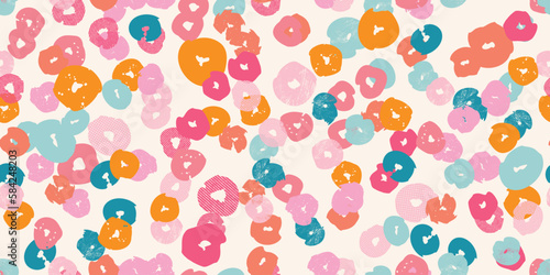 Seamless pattern with abstract flowers. Vector background  print  design