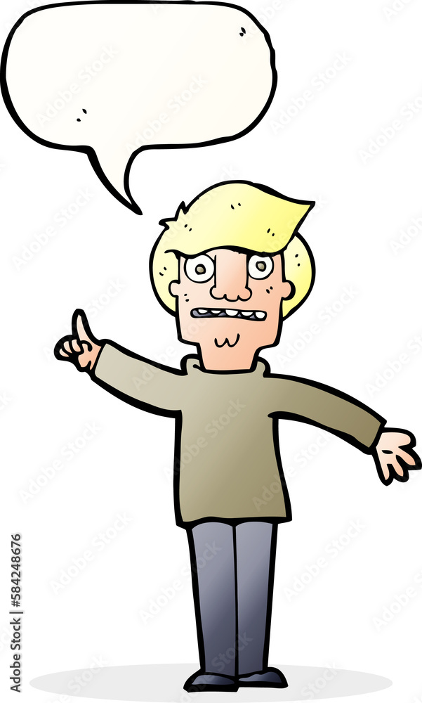 cartoon man asking question with speech bubble cartoon man asking question with speech bubble