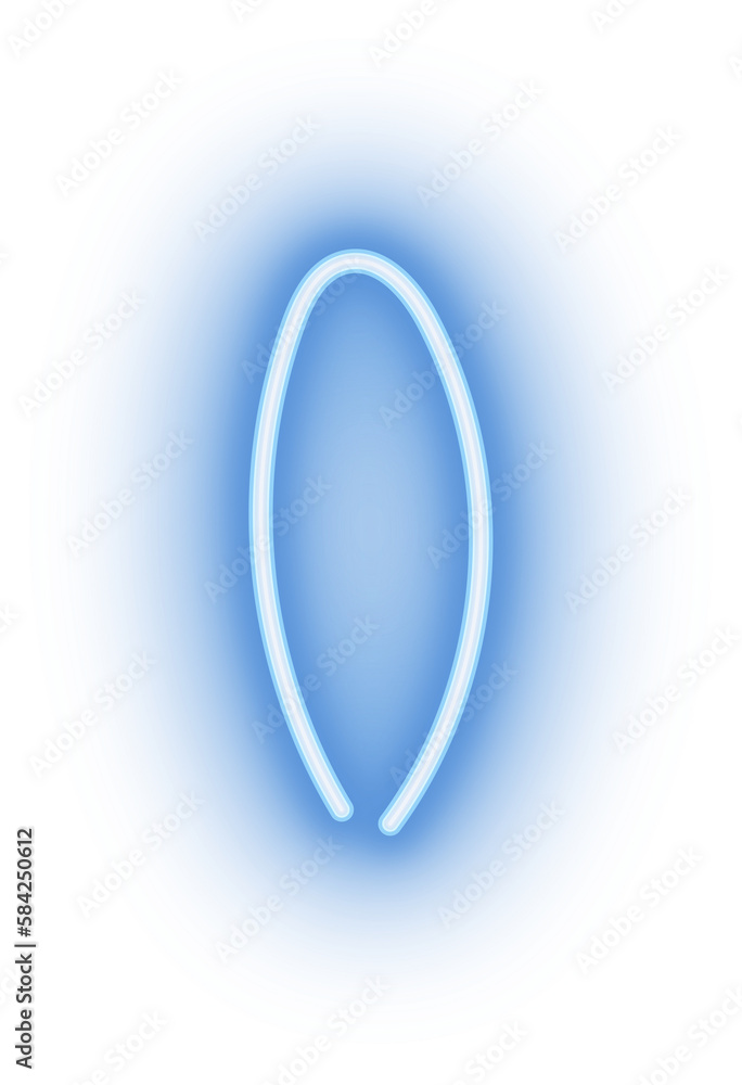 Neon freehand line design element. Neon freehand line design element.