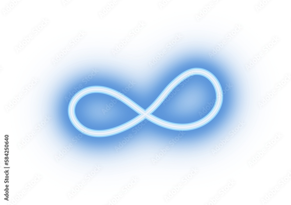 Neon freehand line design element. Neon freehand line design element.