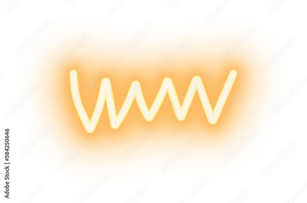 Neon freehand line design element. Neon freehand line design element.