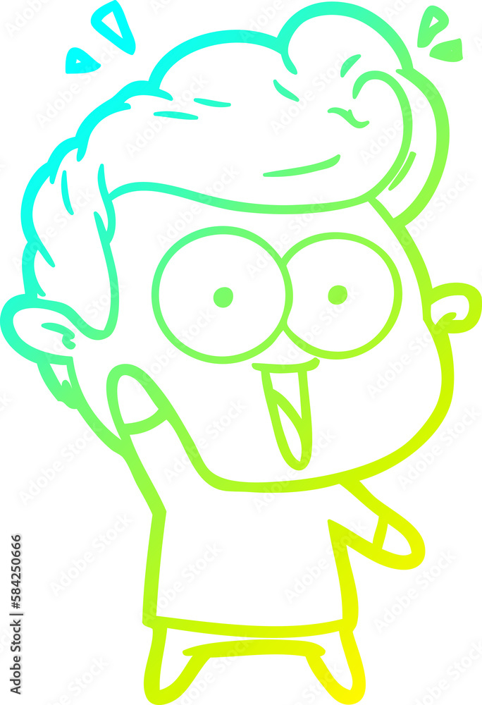 cold gradient line drawing cartoon staring man cold gradient line drawing cartoon staring man