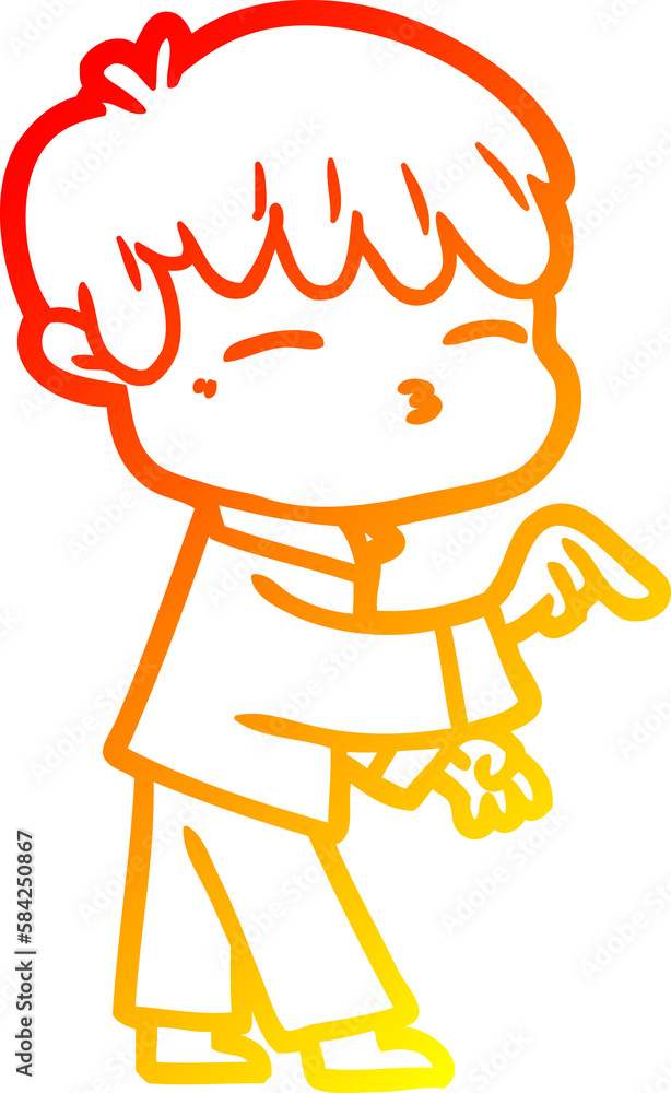 warm gradient line drawing cartoon curious boy warm gradient line drawing cartoon curious boy