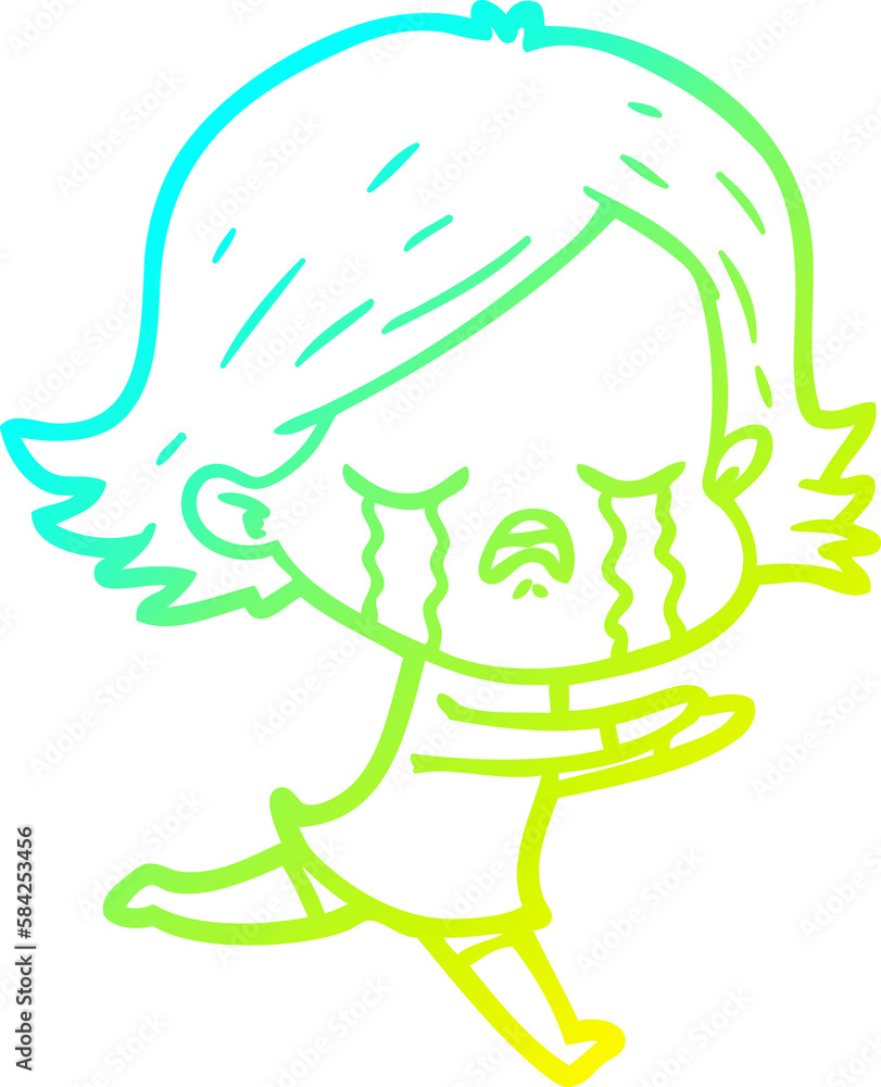 cold gradient line drawing cartoon girl crying cold gradient line drawing cartoon girl crying