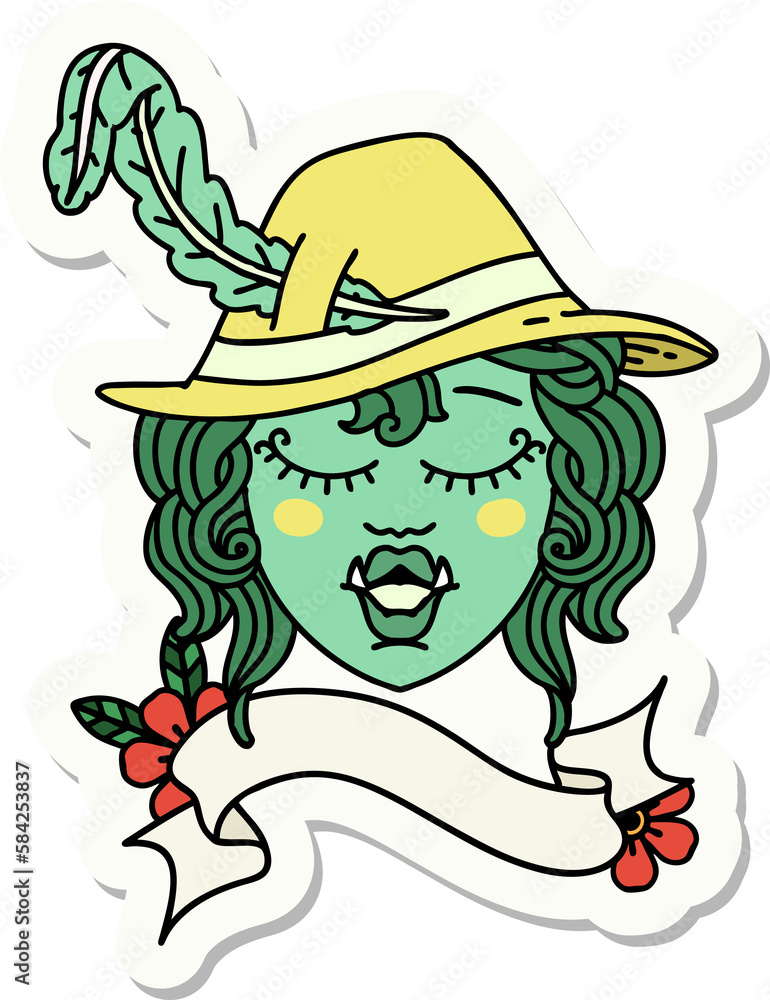 orc bard character sticker orc bard character sticker