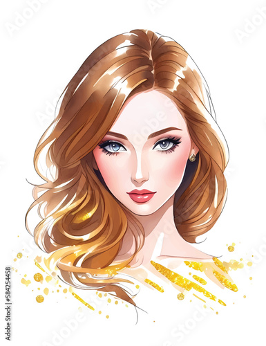 young beautiful girl with ginger hair
