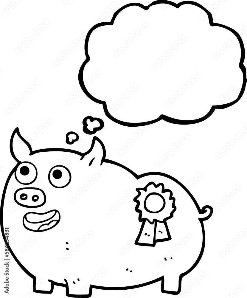 thought bubble cartoon prize winning pig thought bubble cartoon prize winning pig