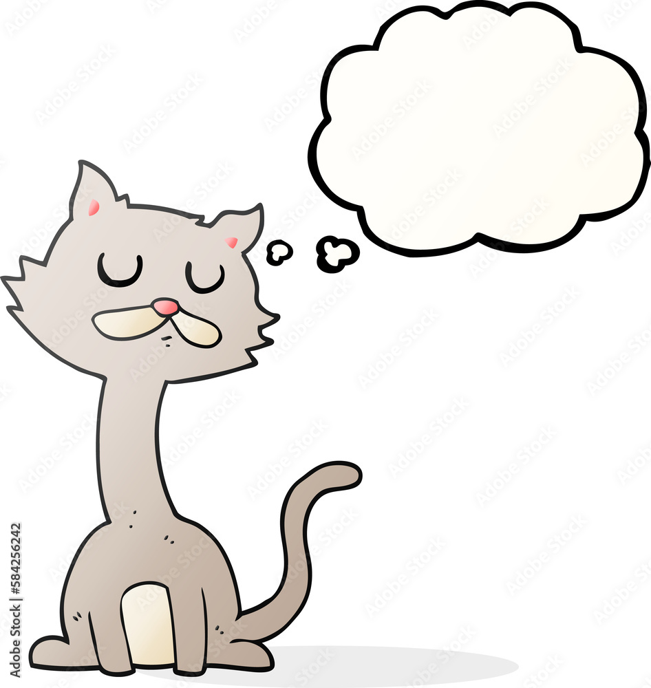 thought bubble cartoon cat thought bubble cartoon cat