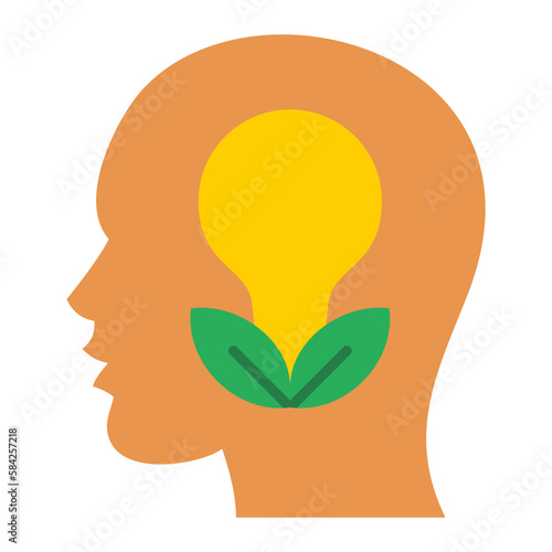 Think Green Flat Icon