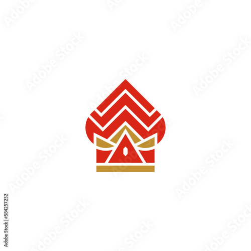 King of spades with crown. Logo design.