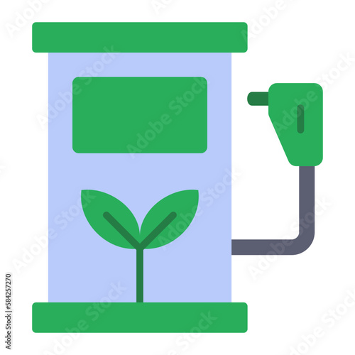 Eco Fuel Flat Icon