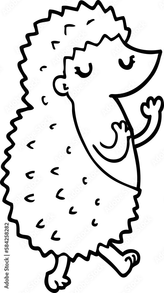 Fototapeta premium cartoon hedgehog