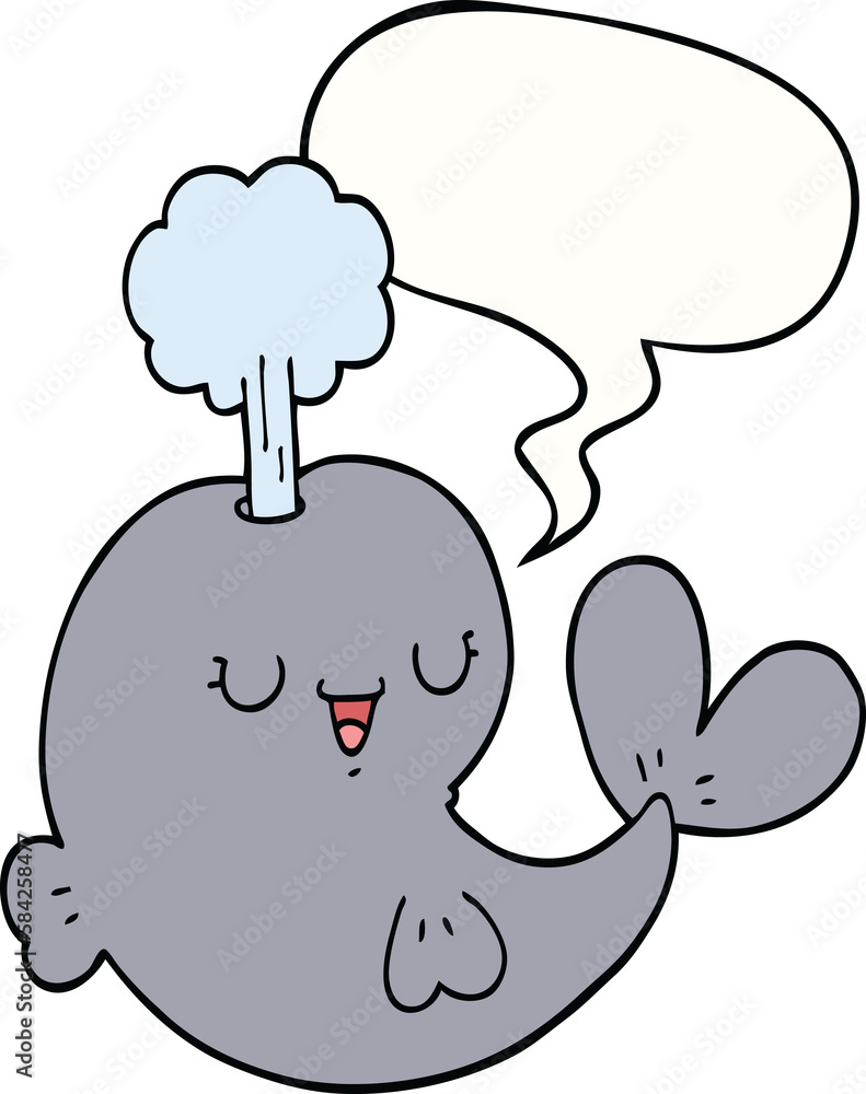cartoon whale and speech bubble cartoon whale and speech bubble