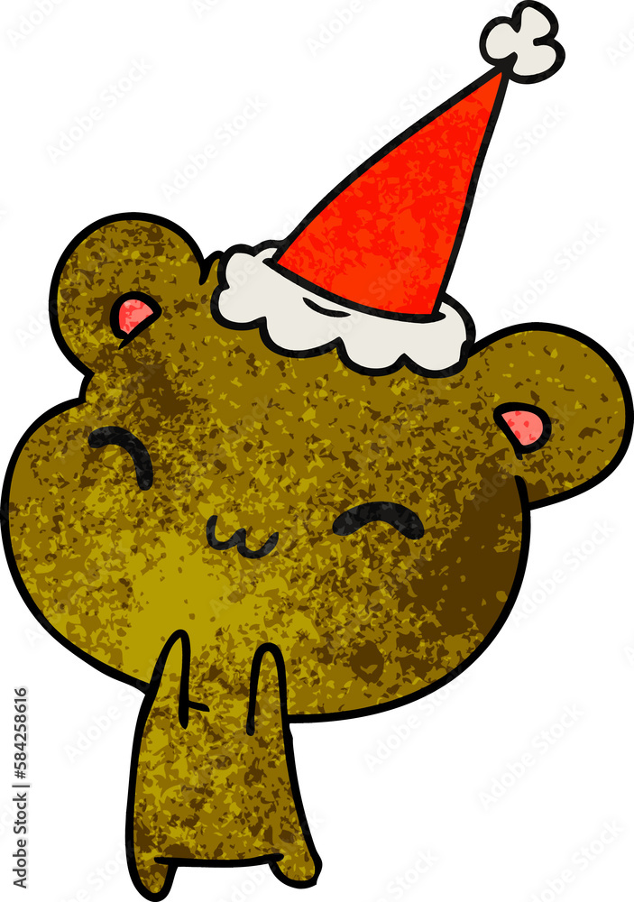 christmas textured cartoon of kawaii bear christmas textured cartoon of kawaii bear