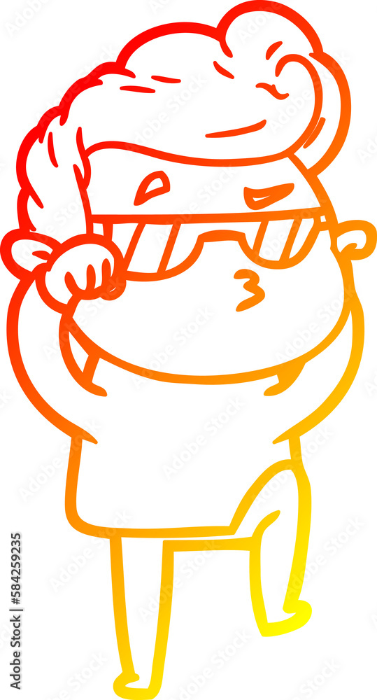 warm gradient line drawing cartoon cool guy warm gradient line drawing cartoon cool guy