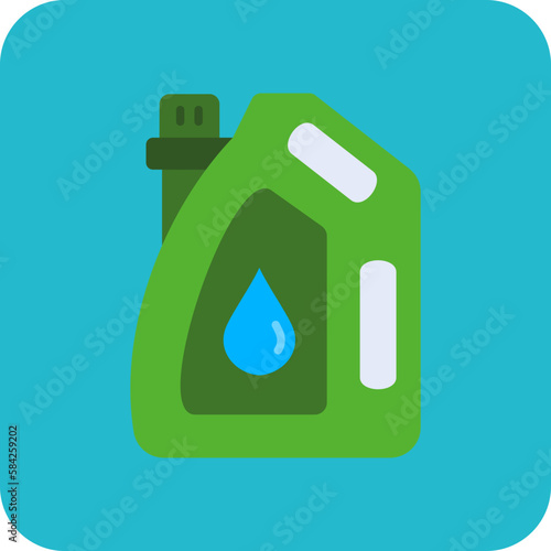 Biofuel Multicolor Round Corner Flat Icon