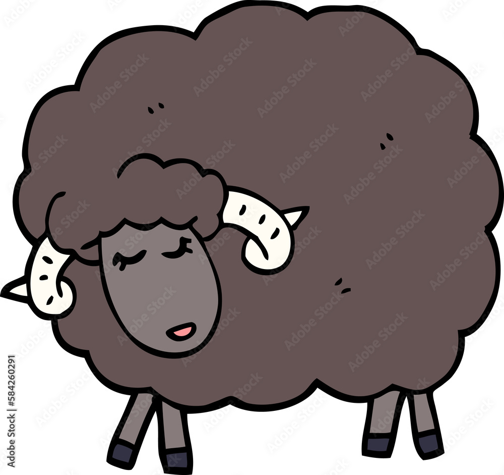 cartoon doodle black sheep cartoon doodle black sheep
