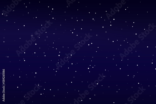 Starry Space Night Star Galaxy Texture Background Universe Cosmos Atmosphere Vector Illustration Dark Blue Sky Black Gradient Space for Text Wallpaper Printable Science 