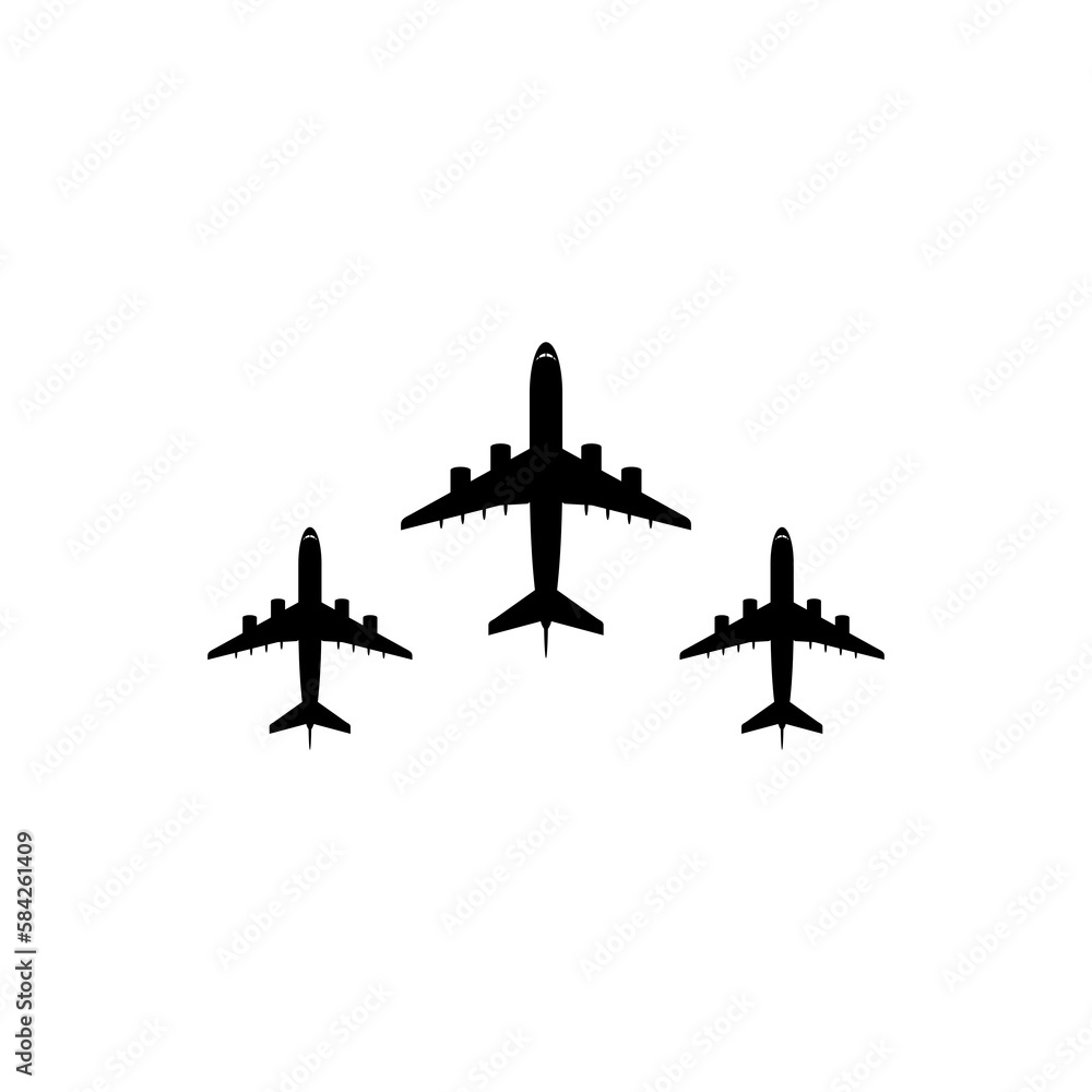 Plane icon isolated on transparent background Plane icon isolated on transparent background