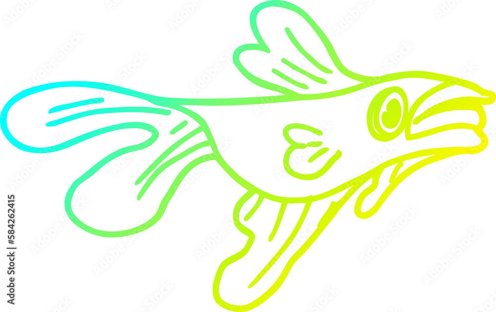 cold gradient line drawing cartoon fighting fish cold gradient line drawing cartoon fighting fish