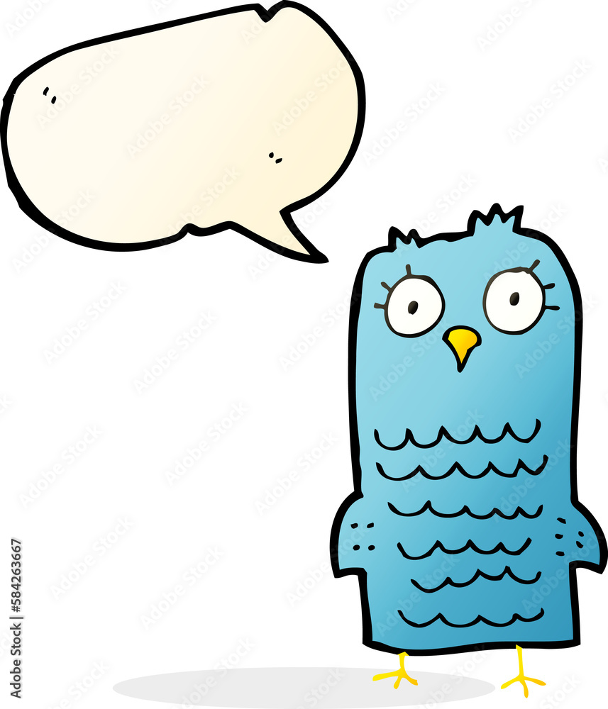 cartoon bird with speech bubble cartoon bird with speech bubble