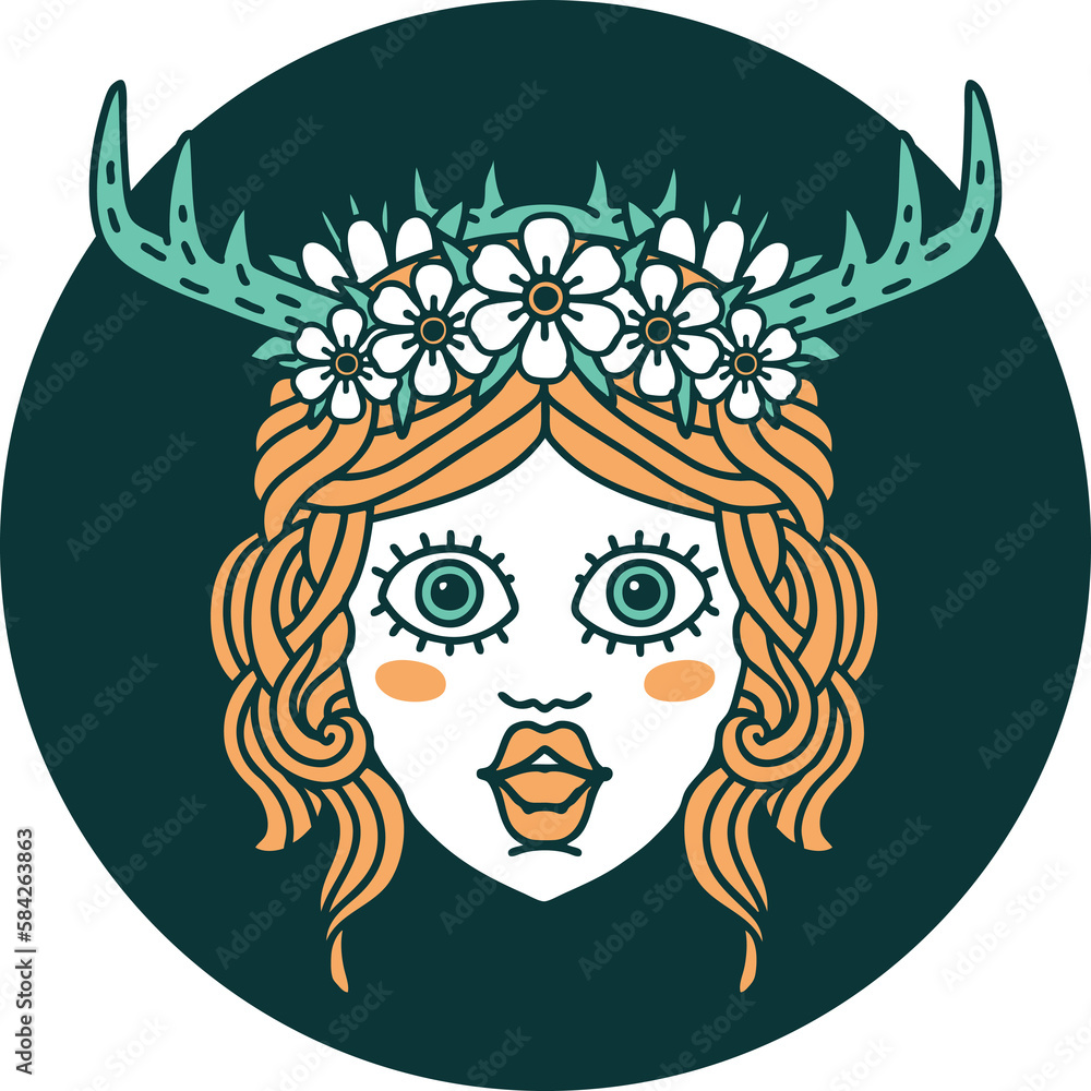 human druid character face icon human druid character face icon