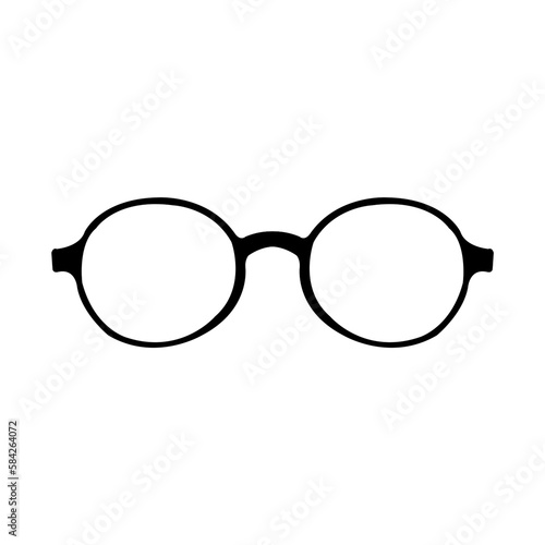 Glasses vector icon isolated