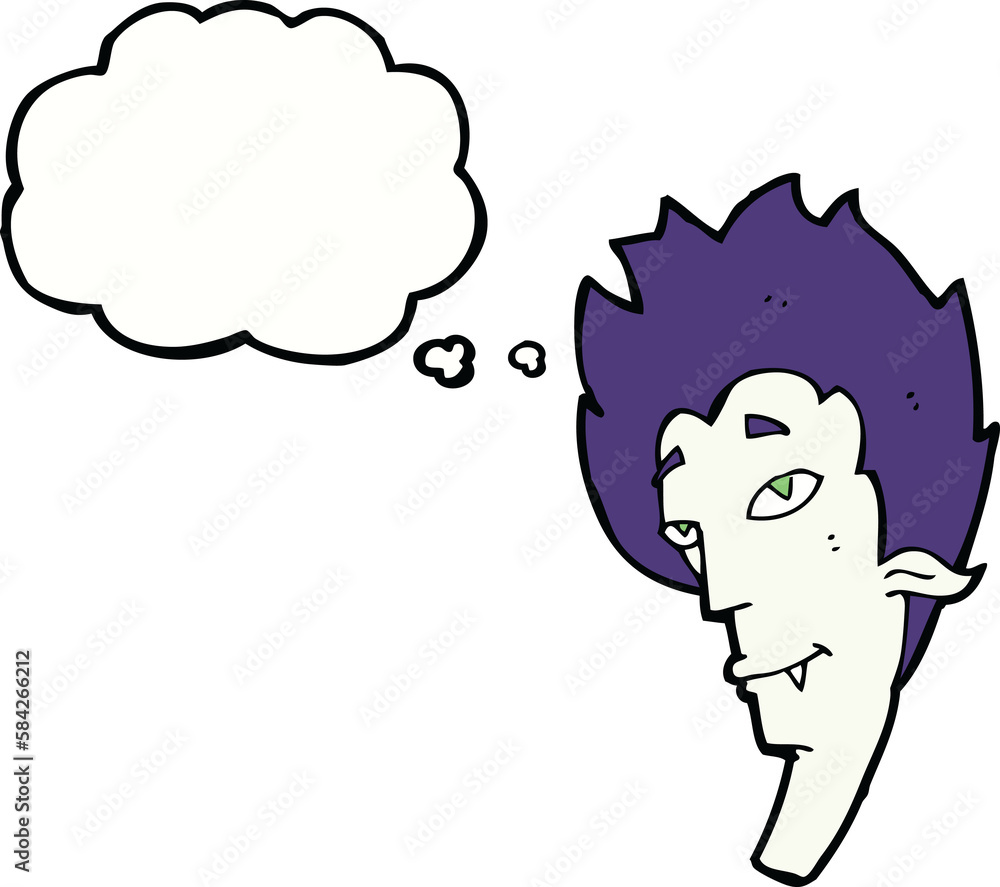 cartoon vampire head with speech bubble cartoon vampire head with speech bubble