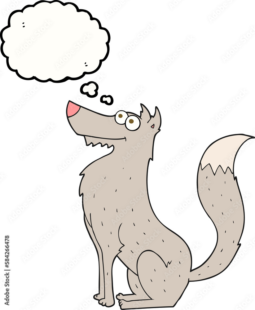 thought bubble cartoon wolf thought bubble cartoon wolf