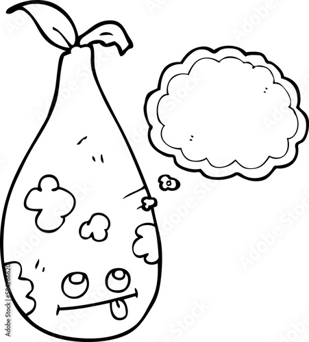 thought bubble cartoon pear