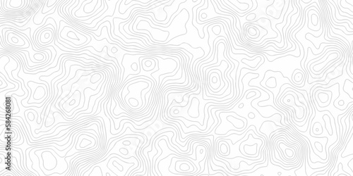 Seamless pattern with White wave paper topographic contours map background,curved reliefs abstract background. Topographic map patterns, topography line map. White background with topographic.