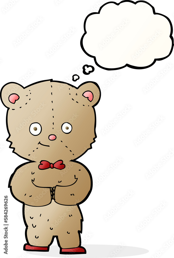 cartoon teddy bear with thought bubble cartoon teddy bear with thought bubble