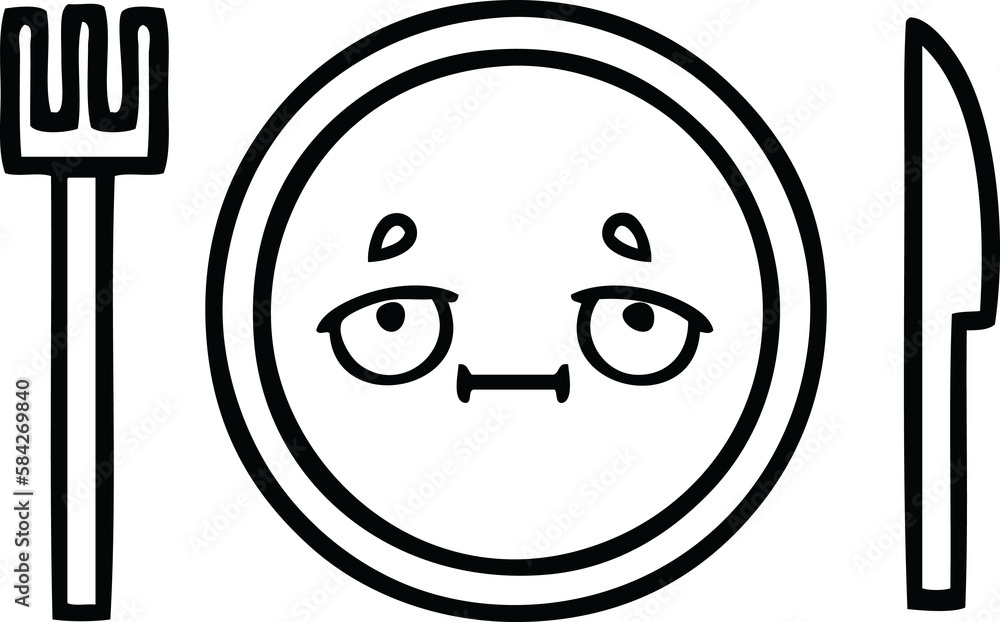line drawing cartoon dinner plate line drawing cartoon dinner plate