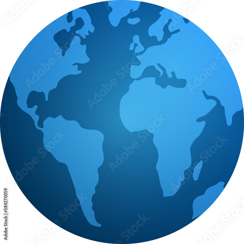 Technology digital isolated object science blue earth globe