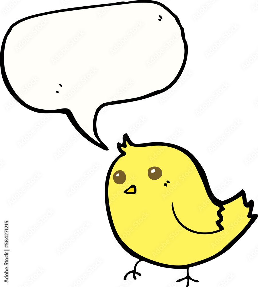 cartoon bird with speech bubble cartoon bird with speech bubble