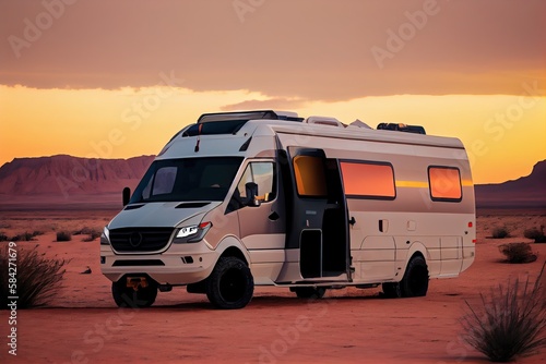 trailer camping car in a fa...