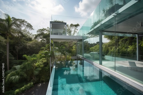 Stunning modern glass house...