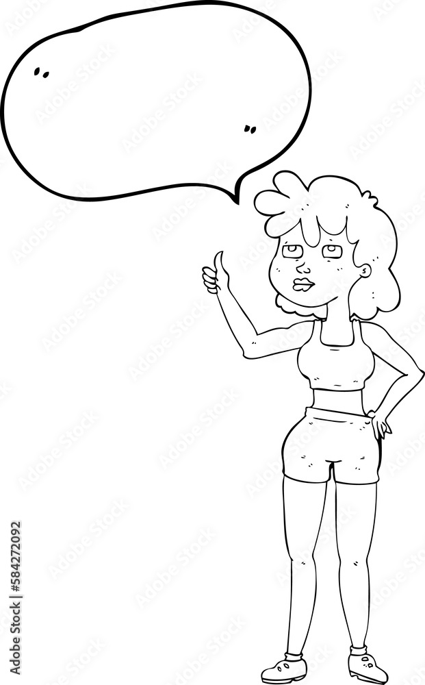 speech bubble cartoon gym woman speech bubble cartoon gym woman