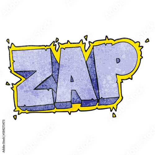 textured cartoon zap symbol
