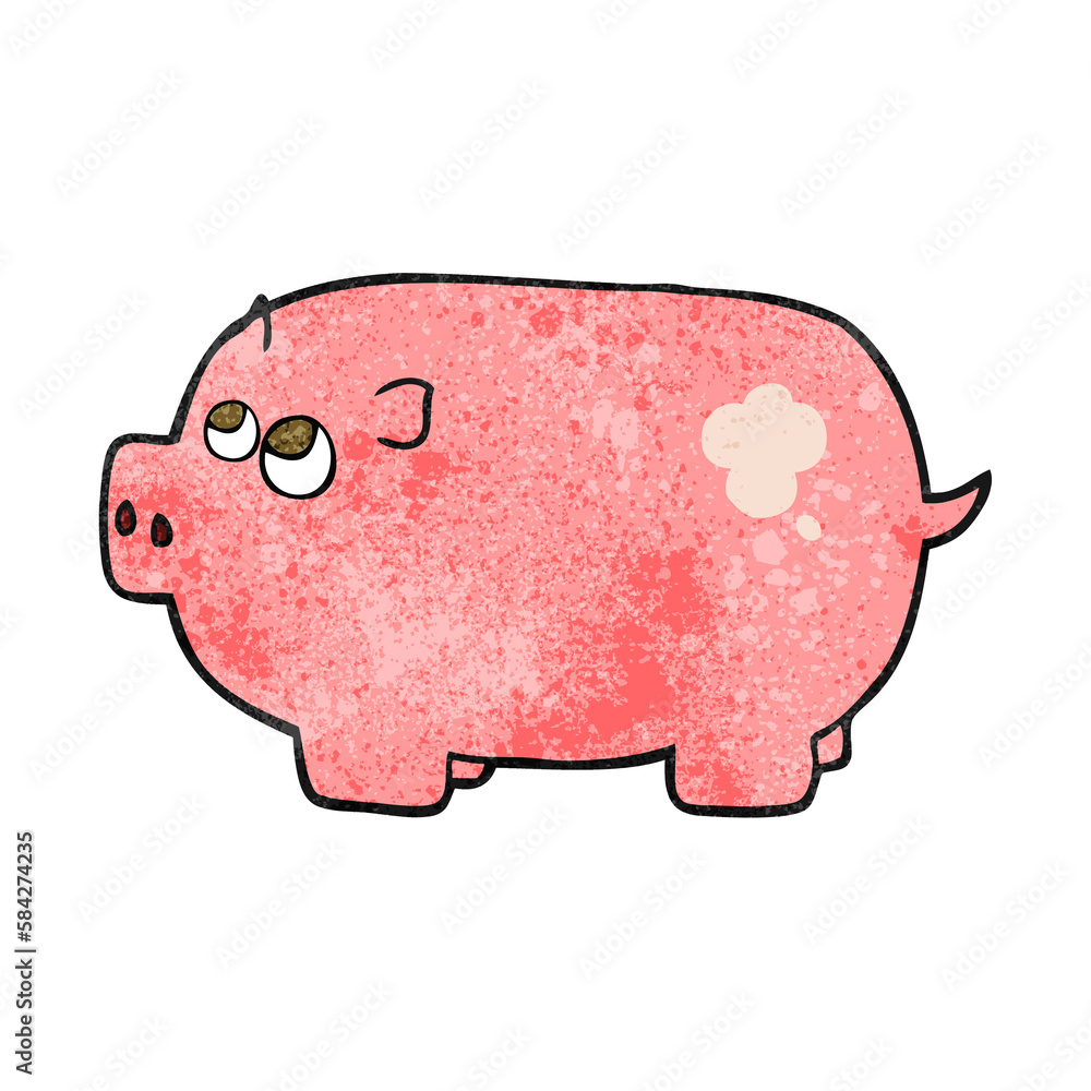 textured cartoon piggy bank textured cartoon piggy bank