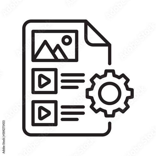 Free Download Content management vector filled outline Icon Design illustration. SEO Development And Marketing Symbol on White background EPS 10 File - GFXLoad