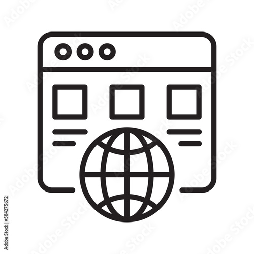 Online presence vector filled outline Icon Design illustration. SEO Development And Marketing Symbol on White background EPS 10 File