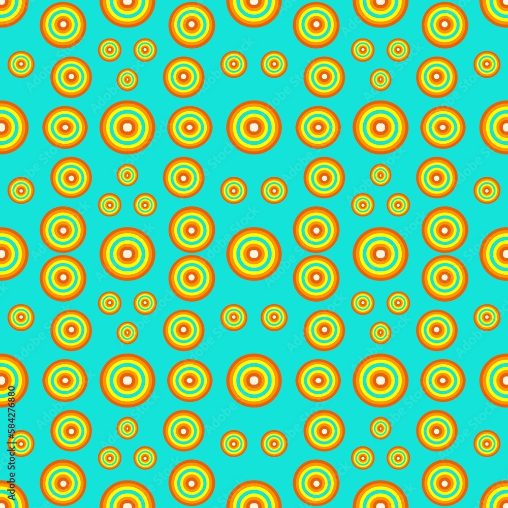 abstract background with circles,70's wallpaper seamless pattern with colorful of circles shape,retro style,fabric print with canvas texture. abstract background with circles,70's wallpaper seamless pattern with colorful of circles shape,retro style,fabric print with canvas texture.