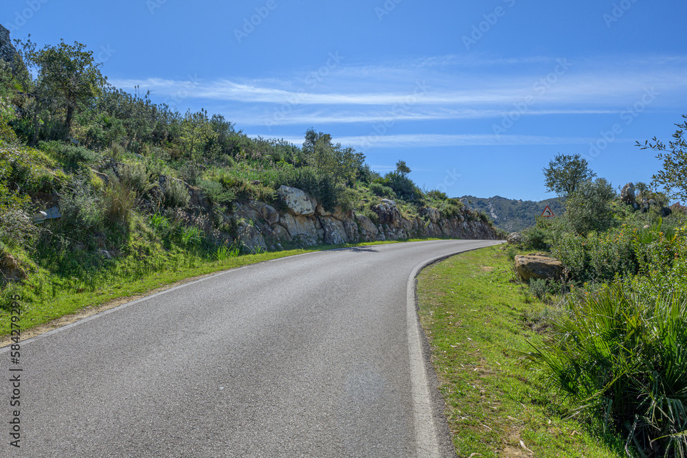 road, andalusia, backplate, spain, mountain