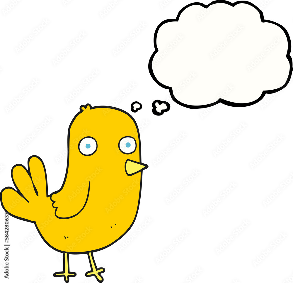 thought bubble cartoon bird thought bubble cartoon bird