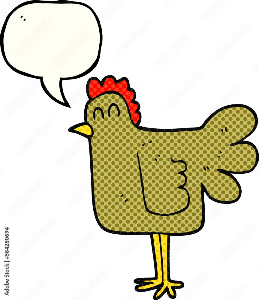 comic book speech bubble cartoon chicken comic book speech bubble cartoon chicken